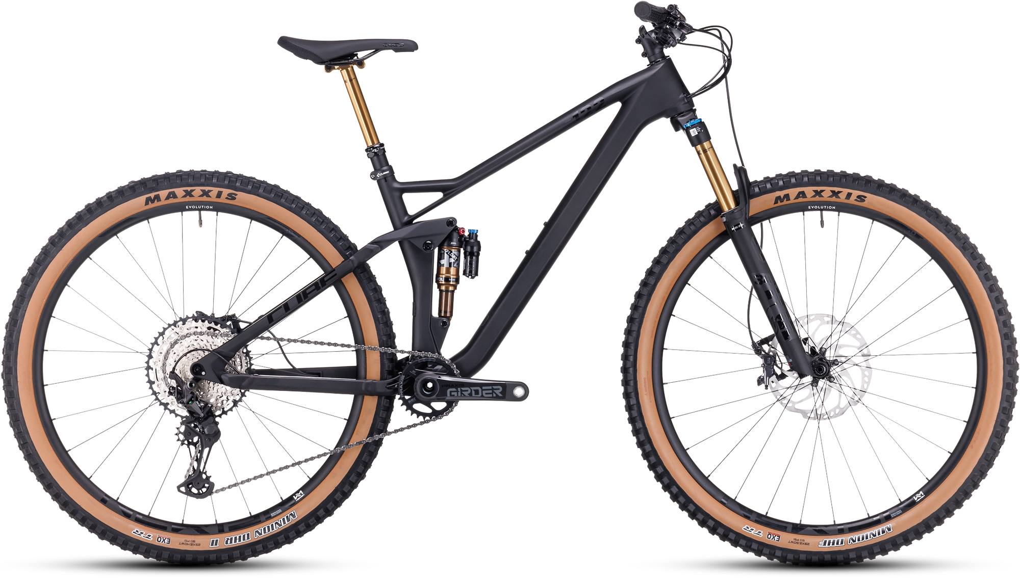 Black full suspension mountain bike sale