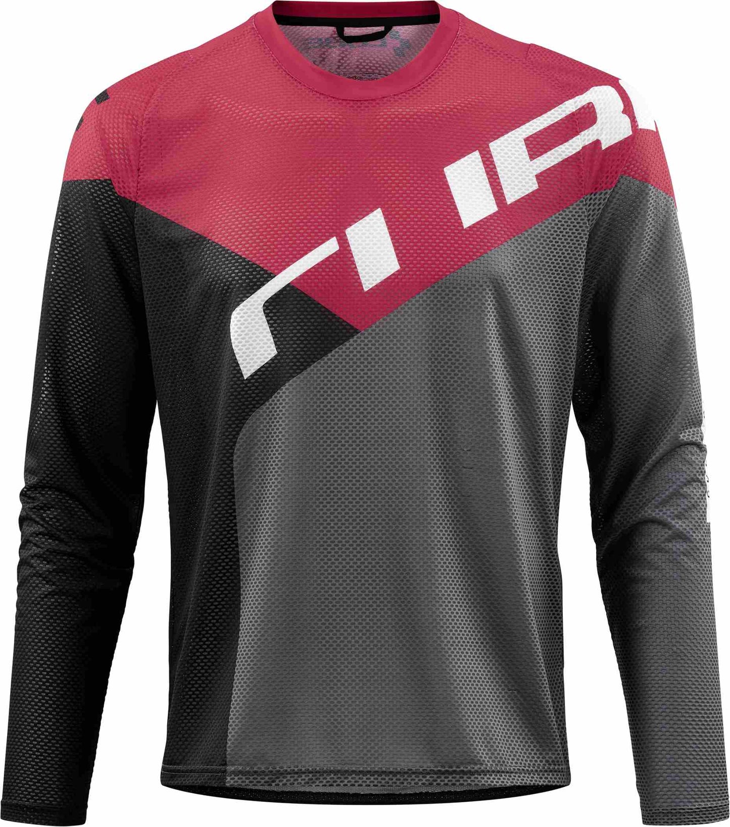 CUBE Edge Round Neck Jersey L/S Black/Red