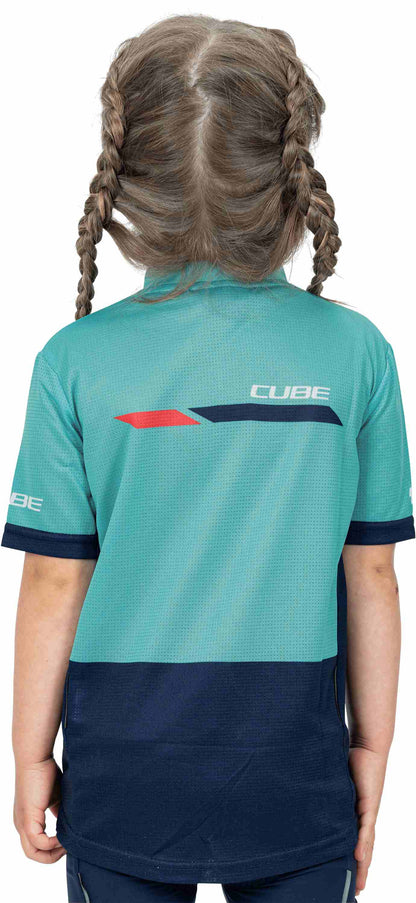 CUBE Junior Teamline Jersey S/S Blue/Mint